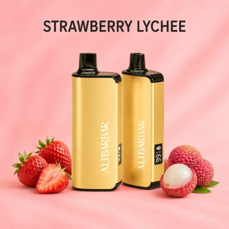 alibarbar 9000 puffs strawberry lychee