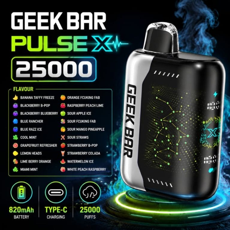 geek bar pulse x 25000 cover
