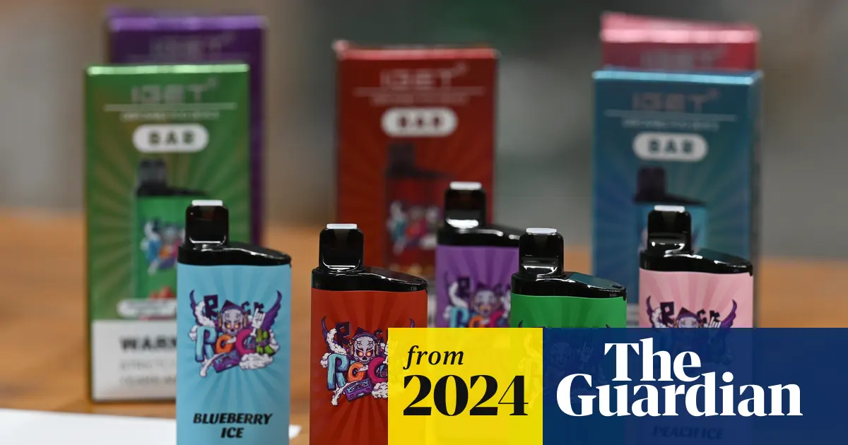 Australian Border Force officers inspecting shipping containers or packages, uncovering large quantities of smuggled disposable vapes, illustrating efforts against the black market.