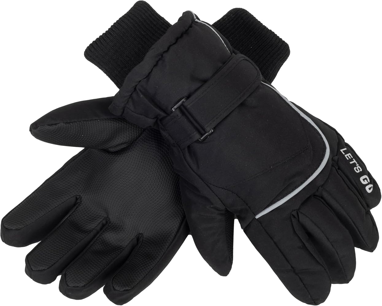 A pair of warm, heavy-duty winter snow gloves with prominent Alibarbar branding, representing a common third prize item.