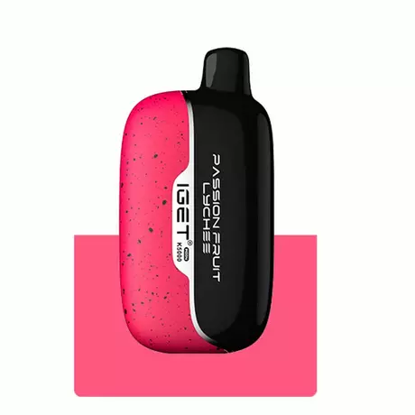 An IGET Moon K5000 vape device being discreetly slipped into a jacket pocket, illustrating its compact and lightweight design for social outings.