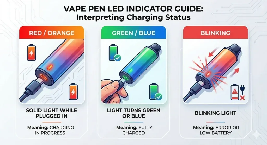 vape led indicator charging gu