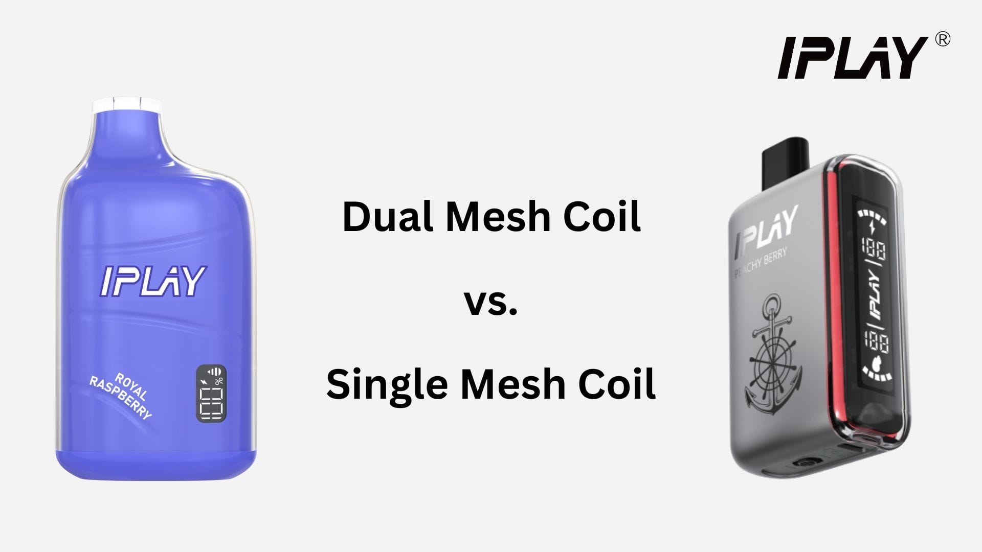Diagram illustrating the internal structure of a single mesh vape coil and a dual mesh vape coil.