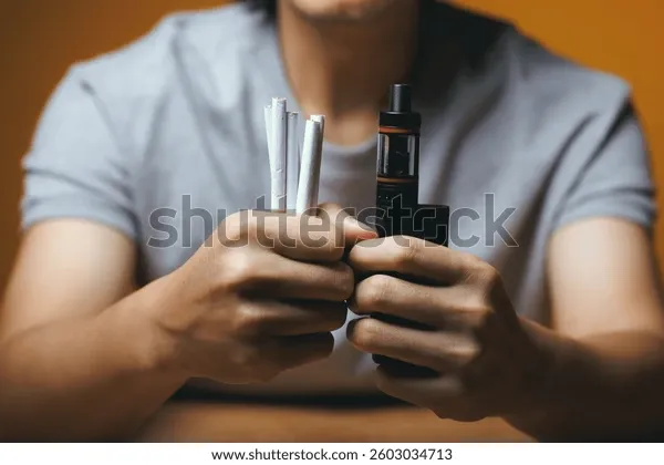 A close-up of a disposable vape with its LED indicator light illuminated, but no visible vapor coming from the mouthpiece, illustrating a common issue.