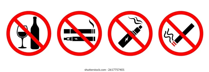 Abstract graphic or symbol representing health risks and addiction associated with nicotine and vaping products