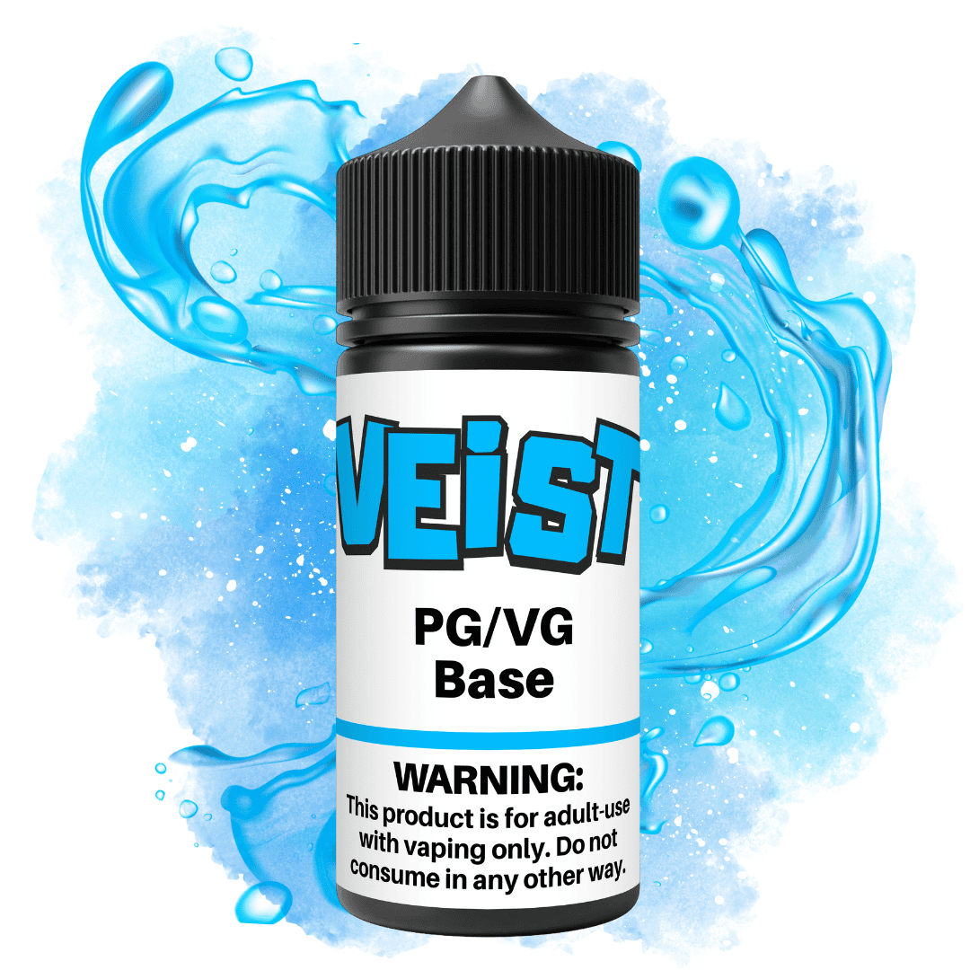 A visual spectrum illustrating different levels of ice or cooling intensity in vapes, ranging from a subtle cool breeze to intense frost or a sub-zero freeze, potentially with varying amounts of ice cubes or menthol crystals.