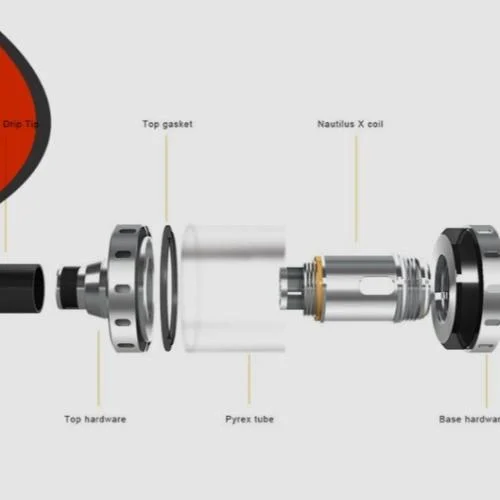 A diagram illustrating the internal airflow path within a vape device, potentially showing blocked intake vents that can lead to rapid overheating of the chamber.