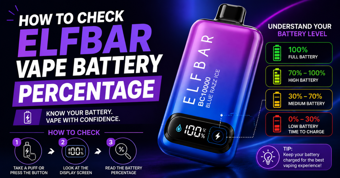 A vape device screen displaying a low battery indicator or a vape connected to a USB charger with a charging icon.