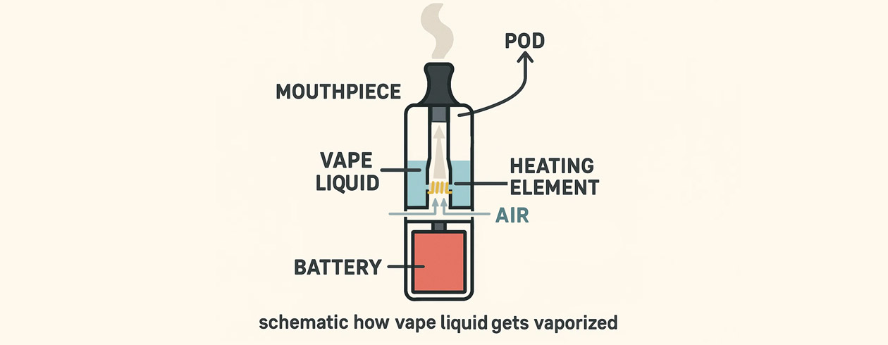 A disposable vape standing perfectly upright on a flat surface, perhaps on a desk or table, suggesting a period of resting and settling.