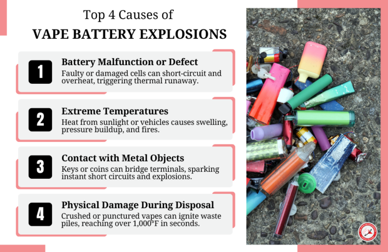top causes of vape battery fir